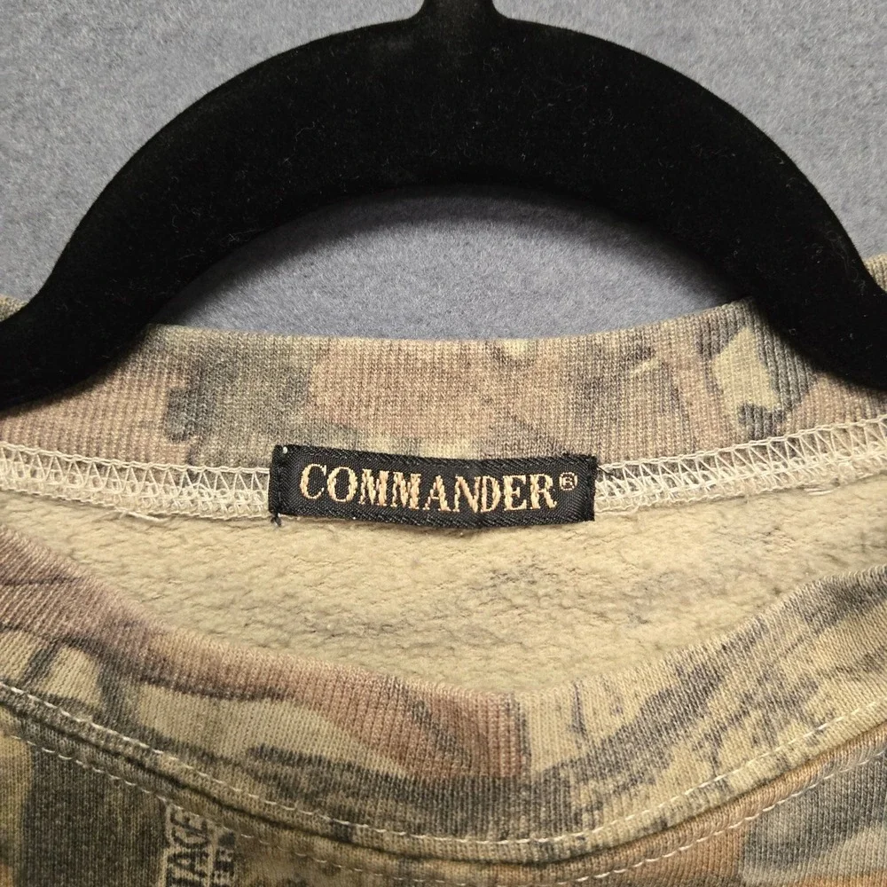 Vintage Commander Sweatshirt XL Advantage Timber Camo Crewneck Grunge Streetwear